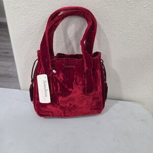 Rare Manolo Blahnik Red Velvet Mini Bag
